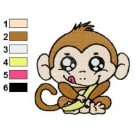 Free Monkey Baby Embroidery Design